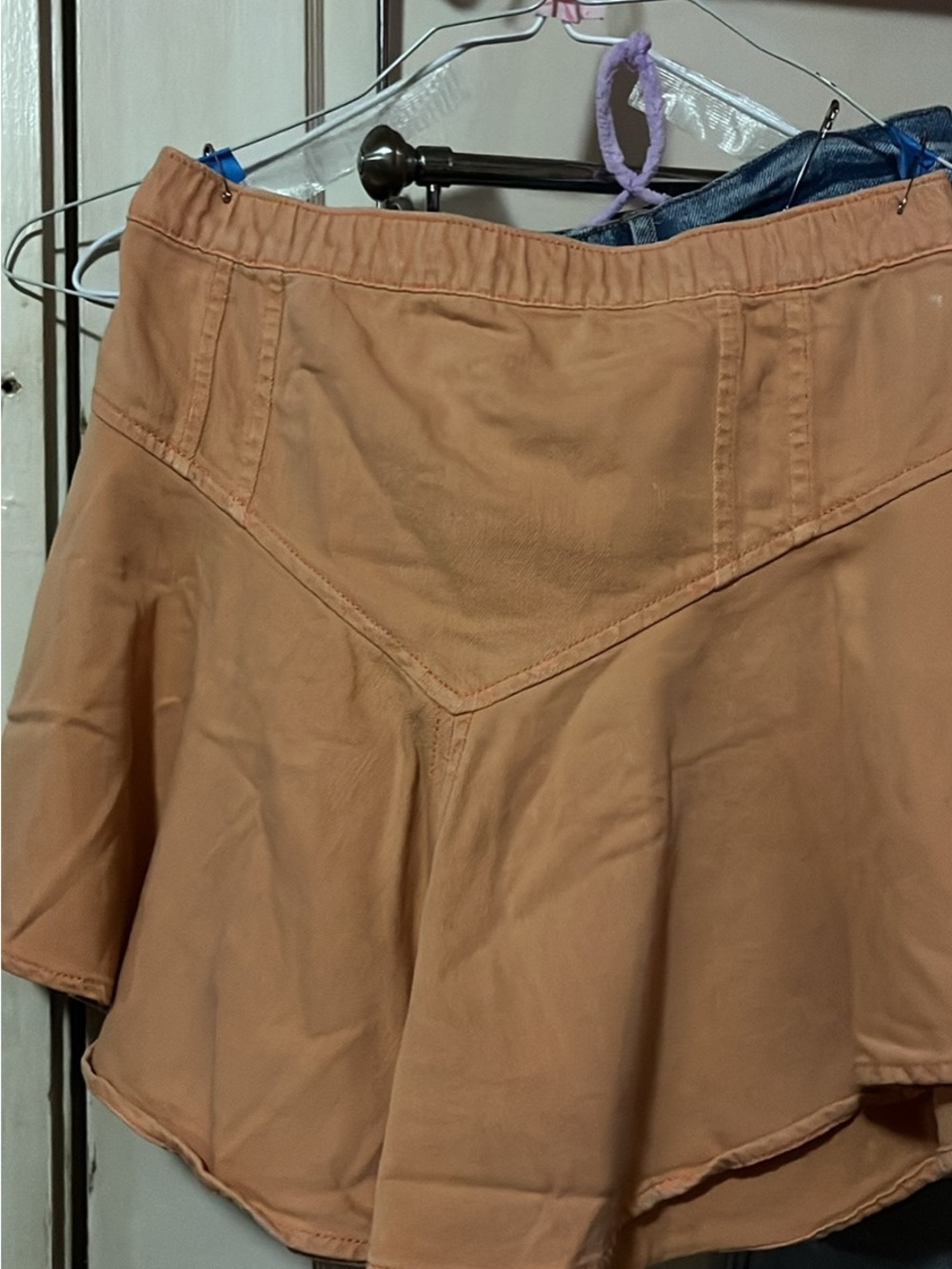 Peach A-Line Flared Skirt